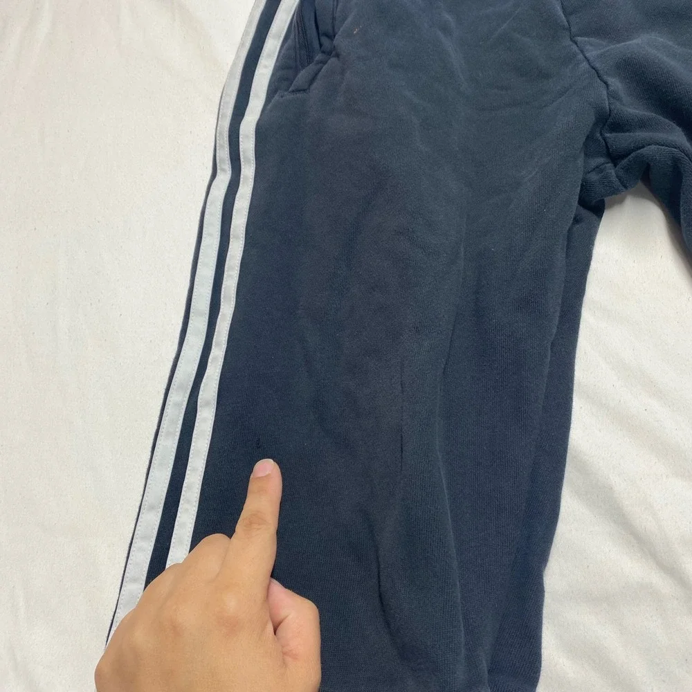 Adidas Originals Mens black Green Colorblock Stripe Jogger Sweatpants S flaw